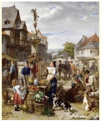 Market Day Top Quality Counted Cross Stitch Kits 16CT 18CT 14CT White Canvas Embroidery DIY Handmade Needle Home Decor